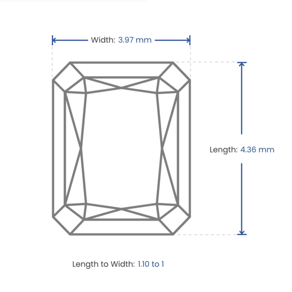 0.39 Carat Radiant Loose Diamond, D, VVS1, Super Ideal, GIA Certified - Image 2